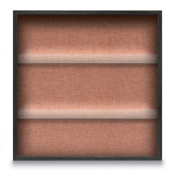 Outdoor Enclosed Combo Board, 48"x36", Satin Frame/Black Porc & Cork